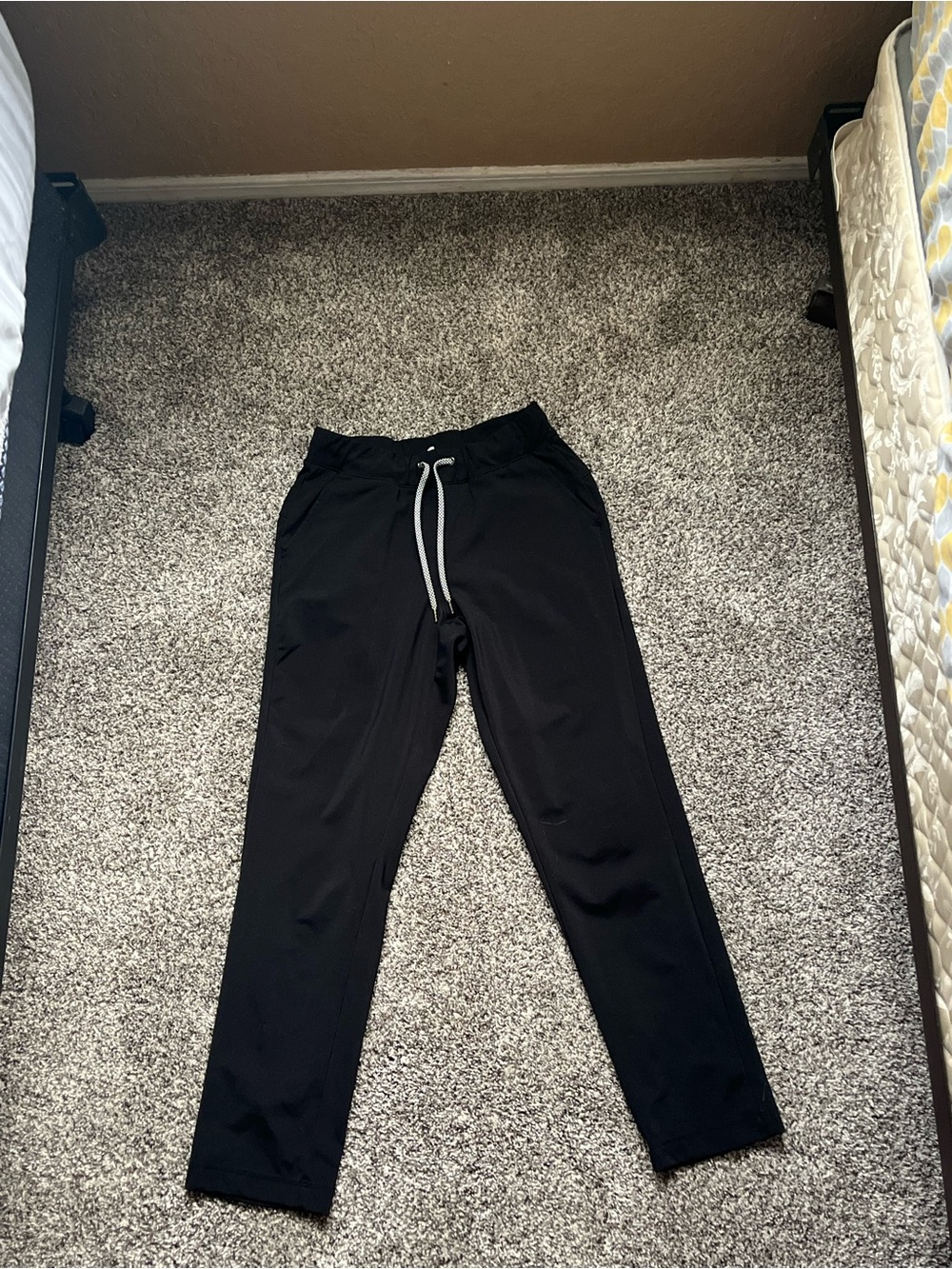 Yogalicious Womens's Black Jogger Pants with Contrast Drawstring